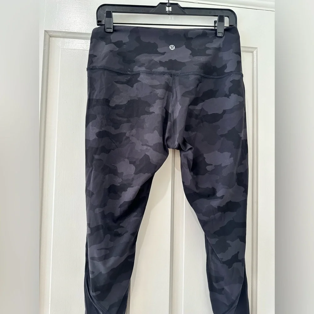 Lululemon Align invigorate high rise incognito camo cropped legging bottoms